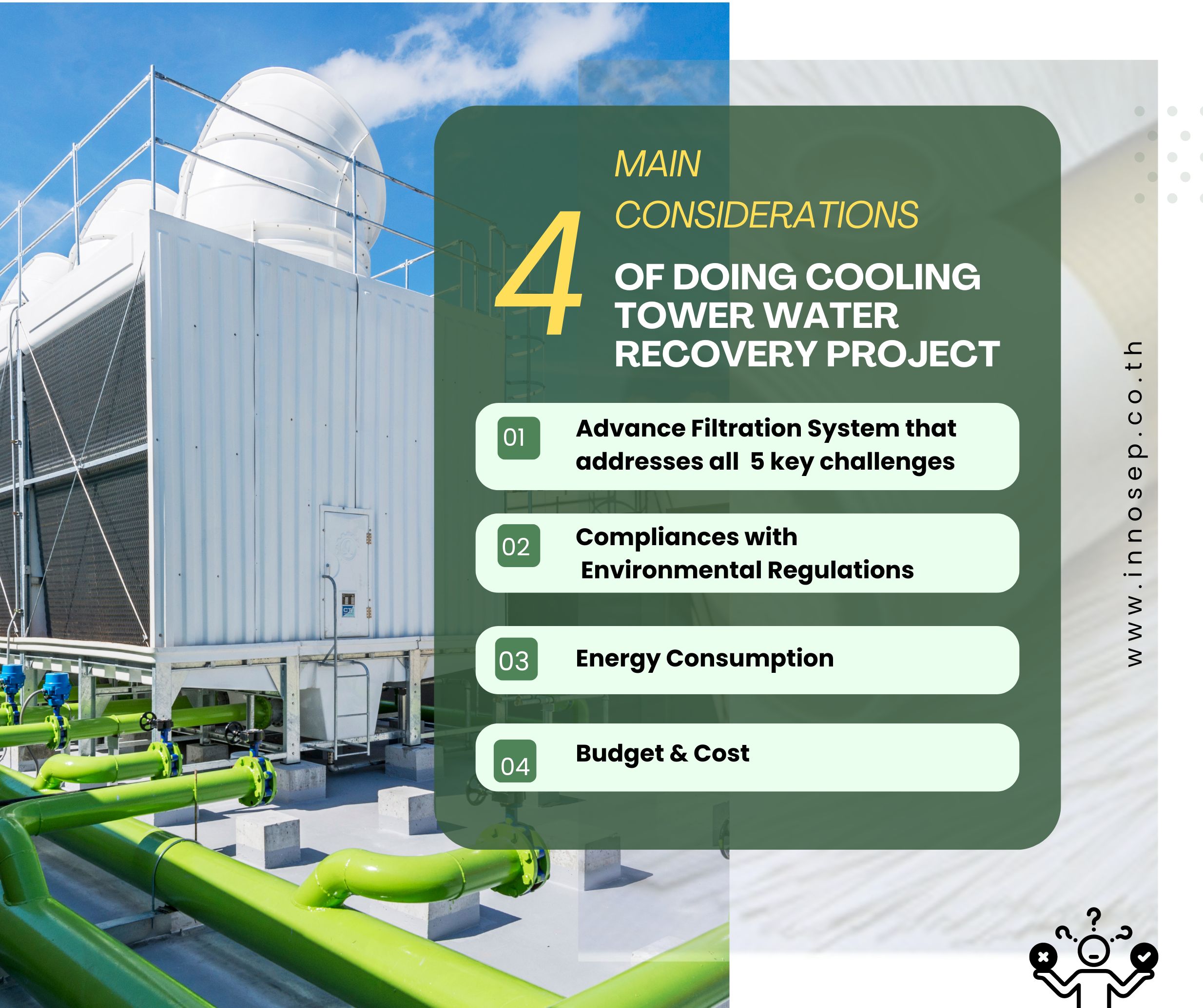 4 key considerations for cooling tower water recovery